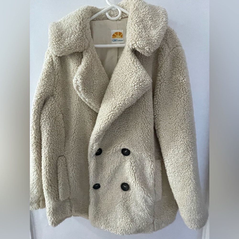 C&C California faux fur teddy style coat
